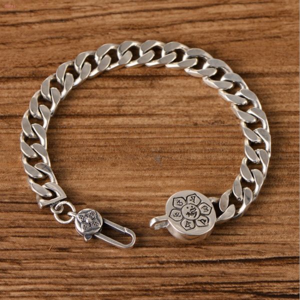 s925 silver jewelry retro thai silver round brand men's hand-made flat bracelet for men 2019 new style bracelet, Black
s925 silver jewelry retro thai silver round brand men's hand-made flat bracelet for men 2019 new style bracelet, Black