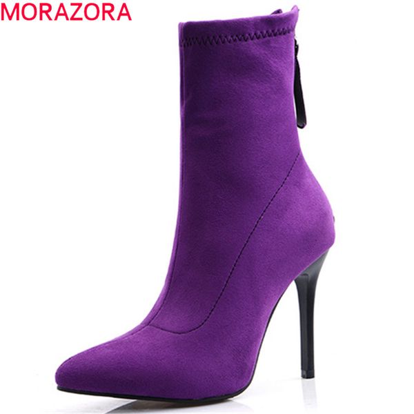 morazora 2020 big size 34-48 women ankle boots flock pointed toe autumn thin high heel dress party shoes woman short boots, Black
morazora 2020 big size 34-48 women ankle boots flock pointed toe autumn thin high heel dress party shoes woman short boots, Black