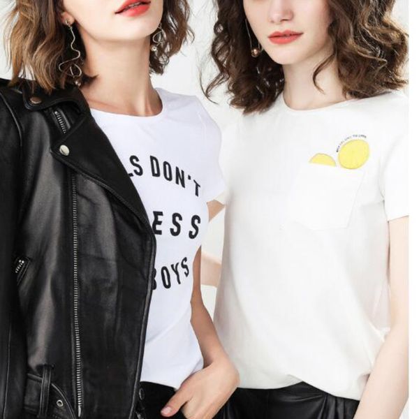 19SS Hot Sale Fashion Black and White Women's Designer T Shirts Letter Printing Pure Cotton Womens Designer Clothing bl
19SS Hot Sale Fashion Black and White Women's Designer T Shirts Letter Printing Pure Cotton Womens Designer Clothing bl