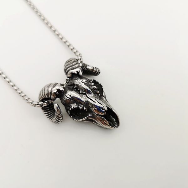 2019 aw vintage silver tribe goat skull pendant necklace stainless steel neo-gothetic punk stylish men goat skull necklace
2019 aw vintage silver tribe goat skull pendant necklace stainless steel neo-gothetic punk stylish men goat skull necklace