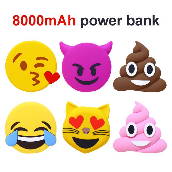 cute emoji portable power bank 8000mah universal 18650 external battery dual usb port charger for mobile phones for iphone ipad
cute emoji portable power bank 8000mah universal 18650 external battery dual usb port charger for mobile phones for iphone ipad