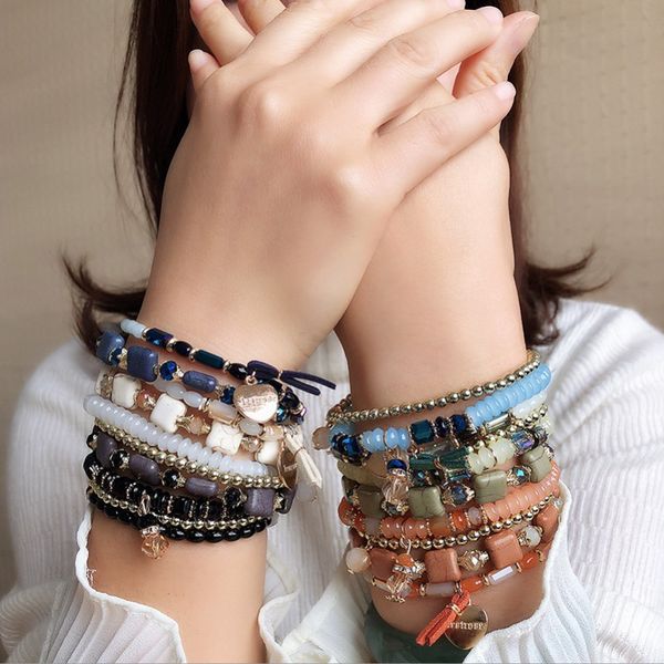 turquoise handmade beaded crystal bracelet women multi layers elastic rope charm bracelet fashion women jewelry 5 colors wholesale, Golden;silver
turquoise handmade beaded crystal bracelet women multi layers elastic rope charm bracelet fashion women jewelry 5 colors wholesale, Golden;silver