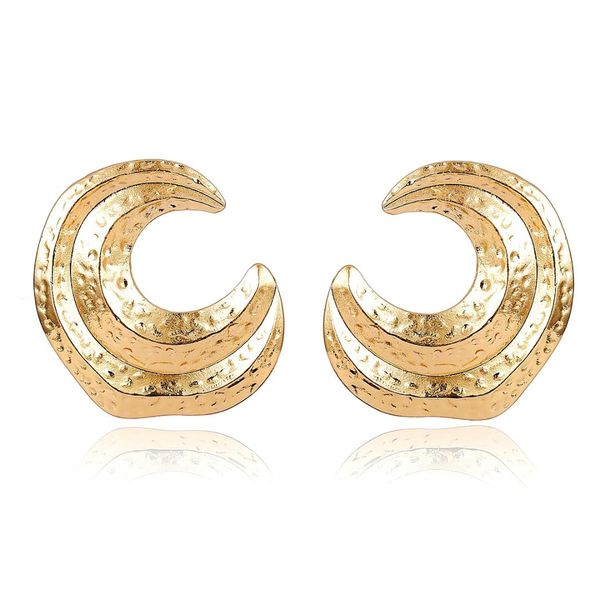 european women's jewelry simple and irregular matte alloy earrings retro exaggerated crescent semi-circular ladies earrings, Golden;silver
european women's jewelry simple and irregular matte alloy earrings retro exaggerated crescent semi-circular ladies earrings, Golden;silver