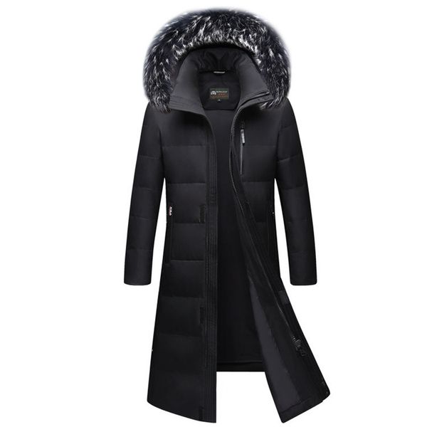 2019 winter new men's fashion warm long down jacket hooded fur collar white duck down coat plus size 5xl 6xl, Black
2019 winter new men's fashion warm long down jacket hooded fur collar white duck down coat plus size 5xl 6xl, Black