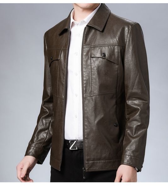 mens 2020 designer jacket coats autumn winter slim stand collar pu fashion casual cardigan outdoor outwear male clothing, Black;brown
mens 2020 designer jacket coats autumn winter slim stand collar pu fashion casual cardigan outdoor outwear male clothing, Black;brown