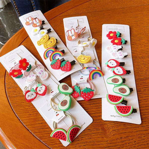 5 pair new sweet girl princess cute cartoon duckbill clip fashion children colorful fruit flowers rubber band hair accessories, Slivery;white
5 pair new sweet girl princess cute cartoon duckbill clip fashion children colorful fruit flowers rubber band hair accessories, Slivery;white