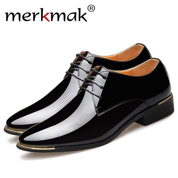 merkmak 2019 newly men's quality patent leather shoes white wedding shoes size 38-48 black leather soft man dress
merkmak 2019 newly men's quality patent leather shoes white wedding shoes size 38-48 black leather soft man dress