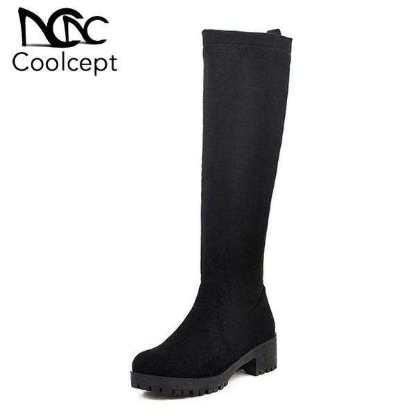 coolcept women casual rough heel boots winter fur warm footwear platform nubuck leather glitter shoes size 33-43 t191111, Black
coolcept women casual rough heel boots winter fur warm footwear platform nubuck leather glitter shoes size 33-43 t191111, Black