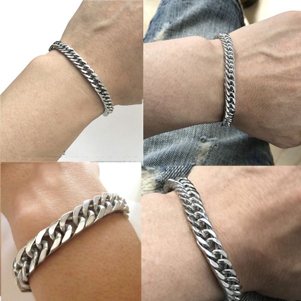 bracelet men's on hand punk gifts fo men accessories man jewelry silver stainless steel men bracelet chain hand chain, Black
bracelet men's on hand punk gifts fo men accessories man jewelry silver stainless steel men bracelet chain hand chain, Black