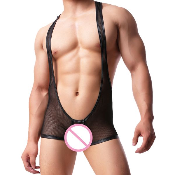 cool men's mesh underwear black harness jumpsuit gay clothing bodybuilding undershirts dropshipping, Black;brown
cool men's mesh underwear black harness jumpsuit gay clothing bodybuilding undershirts dropshipping, Black;brown
