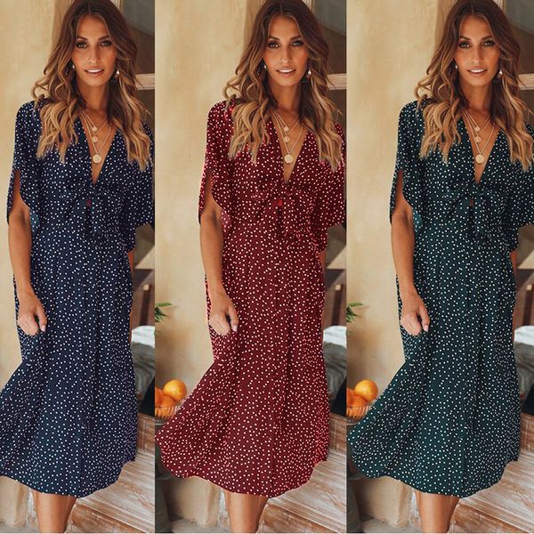lace-up bow long skirt polka dot print short-sleeved small fresh dress casual dresses long skirts beach dress, Black;gray
lace-up bow long skirt polka dot print short-sleeved small fresh dress casual dresses long skirts beach dress, Black;gray