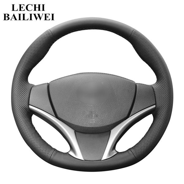 artificial leather diy black hand-stitched car steering wheel cover for vios 2014-2016 car accessories
artificial leather diy black hand-stitched car steering wheel cover for vios 2014-2016 car accessories