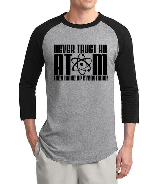 men's t-shirts never trust an atom-they make up everything science tshirt 2021 summer 3/4 sleeve t shirts 100% cotton raglan men t-shi, White;black
men's t-shirts never trust an atom-they make up everything science tshirt 2021 summer 3/4 sleeve t shirts 100% cotton raglan men t-shi, White;black