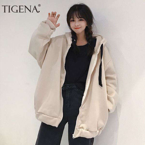 tigena oversize hoodies sweatshirt women 2019 fall winter zipper korean cute velvet warm sweatshirt female poleron women kpop, Black
tigena oversize hoodies sweatshirt women 2019 fall winter zipper korean cute velvet warm sweatshirt female poleron women kpop, Black