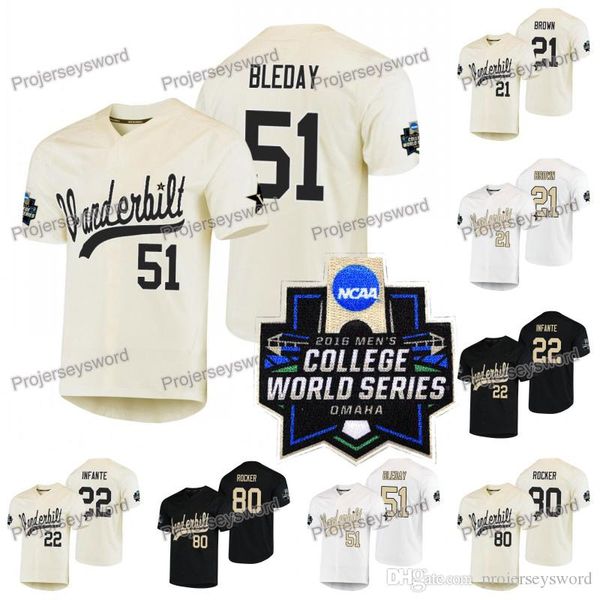 NCAA 2019 College World Series Baseball Jersey 21 Tyler Brown 22 Julian Infante 51 J.J. Bleday 80 Kumar Rocker Custom Big & Tall Jerseys
NCAA 2019 College World Series Baseball Jersey 21 Tyler Brown 22 Julian Infante 51 J.J. Bleday 80 Kumar Rocker Custom Big & Tall Jerseys