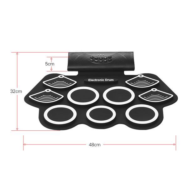 portable electronic drum kit hand roll drum set 9 silicon pads built-in stereo speaker 1000ma lithium battery with drumsticks
portable electronic drum kit hand roll drum set 9 silicon pads built-in stereo speaker 1000ma lithium battery with drumsticks