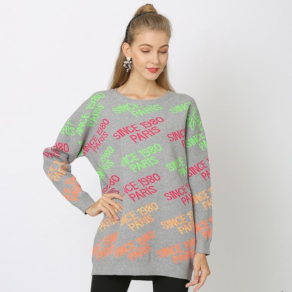 womens designer autumn round neck long sleeve letter jacquard sweater female loose long sweater tide5pr35pr3, Black;brown
womens designer autumn round neck long sleeve letter jacquard sweater female loose long sweater tide5pr35pr3, Black;brown