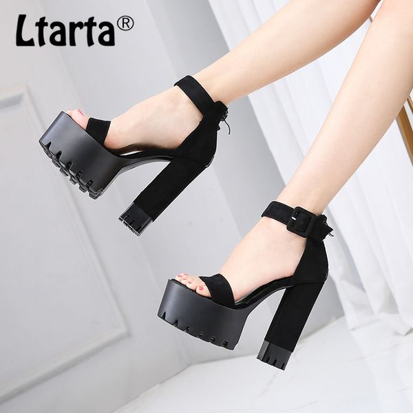 ltarta 15cm super high heel sandals female 2019 new fish waterproof platform hate sky high word color sandals zyw-1718-1, Black
ltarta 15cm super high heel sandals female 2019 new fish waterproof platform hate sky high word color sandals zyw-1718-1, Black