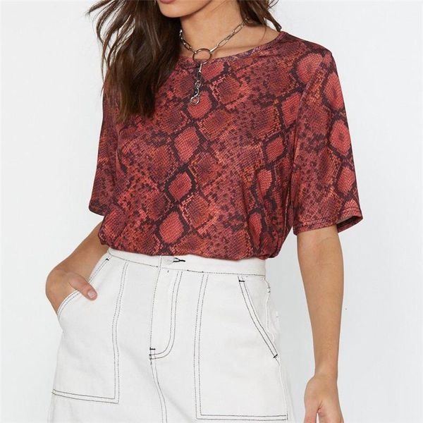 summer tshirt for women snake print short sleeve t-shirt casual loose tees female camisas mujer harajuku streetwear, White
summer tshirt for women snake print short sleeve t-shirt casual loose tees female camisas mujer harajuku streetwear, White