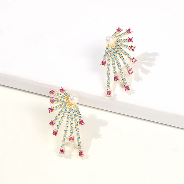 european and american style new earrings fashion elegant alloy full diamond earrings cool colored diamond earrings explosive products, Golden
european and american style new earrings fashion elegant alloy full diamond earrings cool colored diamond earrings explosive products, Golden