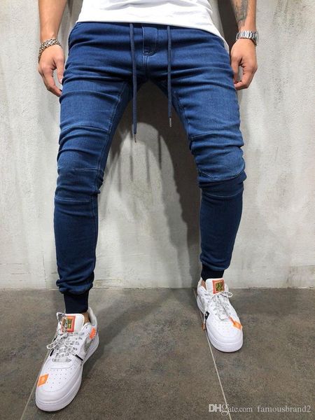 mens casual спорта jogger jeans весна упругие талии спортивное pantalones брюки, Blue
mens casual спорта jogger jeans весна упругие талии спортивное pantalones брюки, Blue