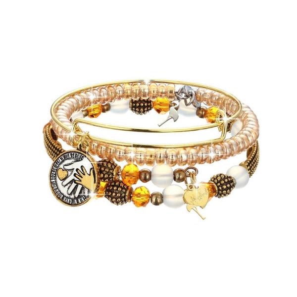 fashionable personality gold bracelet big hand holding small hand pendant four-piece set popular bracelet gifts for girls, Black
fashionable personality gold bracelet big hand holding small hand pendant four-piece set popular bracelet gifts for girls, Black