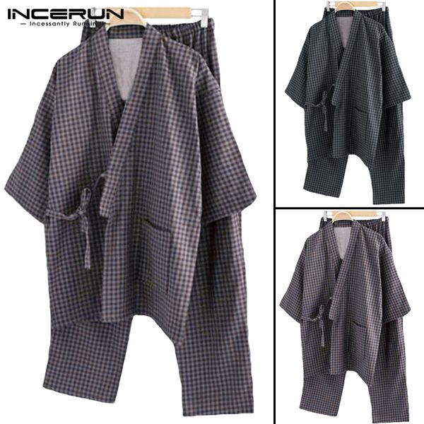 comfortable pajama sets cotton men robe pajama kimono bathrobe suit 2pcs/set gown stripe 5xl loose hombre male sleepwear lounge, Black;brown
comfortable pajama sets cotton men robe pajama kimono bathrobe suit 2pcs/set gown stripe 5xl loose hombre male sleepwear lounge, Black;brown