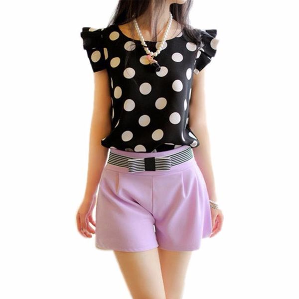 blouses shirts women chiffon summer blouse polka dot print chiffon shirt sleeveless women elegant ladies blouses new, White
blouses shirts women chiffon summer blouse polka dot print chiffon shirt sleeveless women elegant ladies blouses new, White