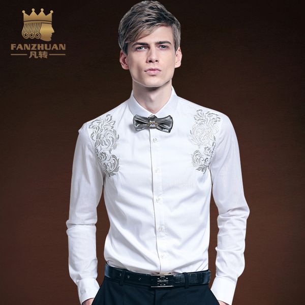 fanzhuan fall long sleeve solid white man shirt embroidery featured brands clothing men's casual shirts asian size -5xl, White;black
fanzhuan fall long sleeve solid white man shirt embroidery featured brands clothing men's casual shirts asian size -5xl, White;black