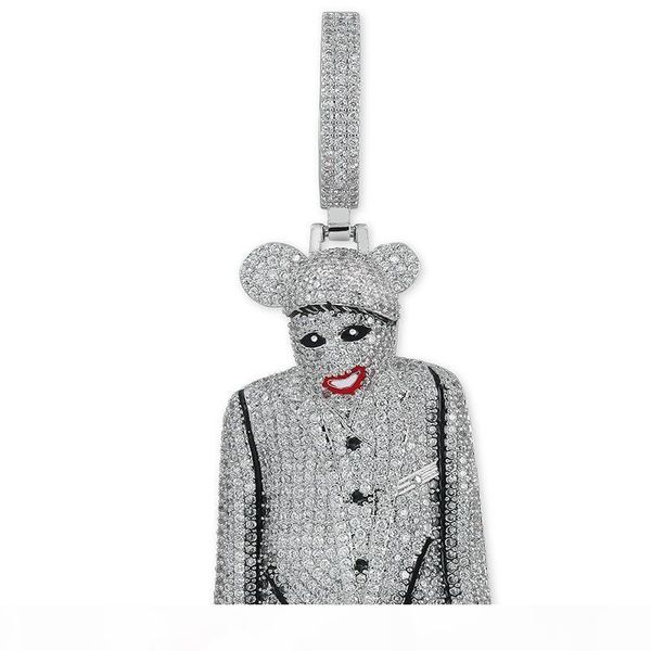 hip hop jewelry iced out chain clown character micky pendant cubic zircon personalized necklace for man for gifts, Silver
hip hop jewelry iced out chain clown character micky pendant cubic zircon personalized necklace for man for gifts, Silver