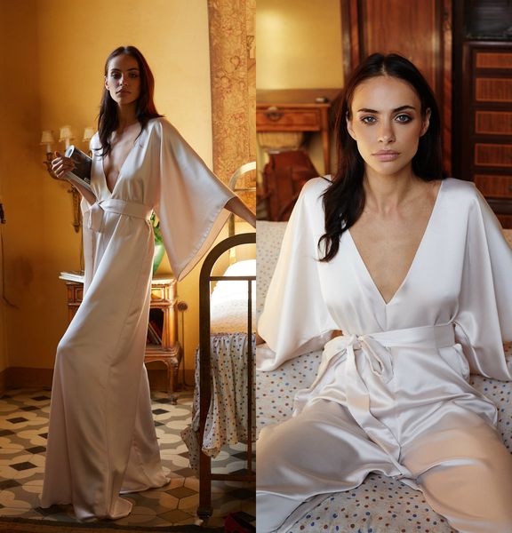 ivory bridal bathrobe jumpsuit women silk satin full length lingerie nightgown sleepwear female luxury dresses homewear nightwear, White;pink
ivory bridal bathrobe jumpsuit women silk satin full length lingerie nightgown sleepwear female luxury dresses homewear nightwear, White;pink