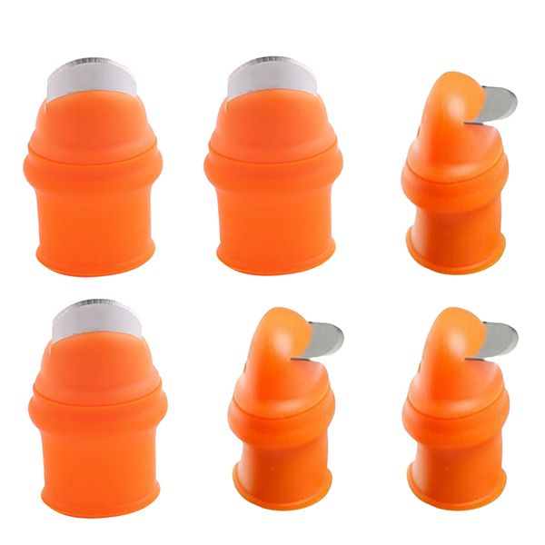 6x silicone thumb vegetable cutter finger thumb plant cutters l & s 
6x silicone thumb vegetable cutter finger thumb plant cutters l & s
