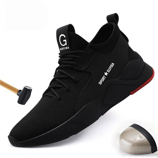 men's outdoor steel toe shoes men's work safety shoes combat ankle boots indestructible fashion breathable sneakers, Black
men's outdoor steel toe shoes men's work safety shoes combat ankle boots indestructible fashion breathable sneakers, Black