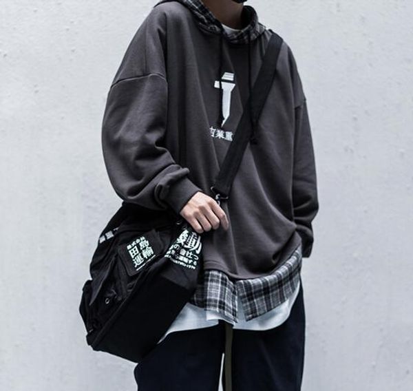 embroidery hoodies men/women casual plaid hooded patchwork streetwear sweatshirts hip hop harajuku male, Black
embroidery hoodies men/women casual plaid hooded patchwork streetwear sweatshirts hip hop harajuku male, Black