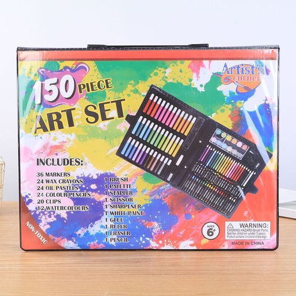 Kids Painting Pens Children's Brush Drawing Pens 150 Sets Of Painting Watercolor Pen Art Brush Set Gift Box Stationery School Writing S