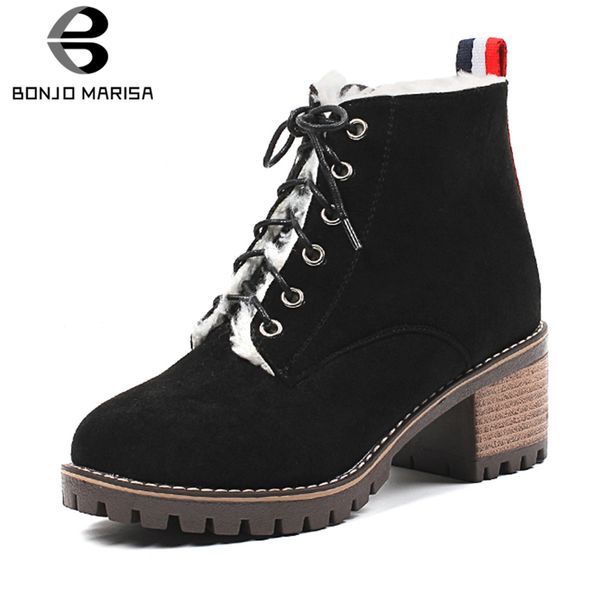 bonjomarisa new big size 31-43 elegant booties ladies warm platform ankle boots women 2019 winter add fur wide heels shoes woman, Black
bonjomarisa new big size 31-43 elegant booties ladies warm platform ankle boots women 2019 winter add fur wide heels shoes woman, Black