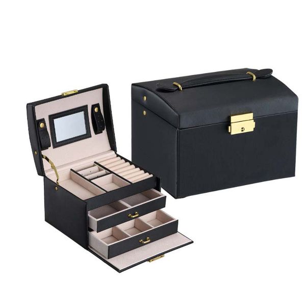 3 layers jewelry boxes and packaging leather makeup organizer storage box container case gift box women cosmetic casket
3 layers jewelry boxes and packaging leather makeup organizer storage box container case gift box women cosmetic casket
