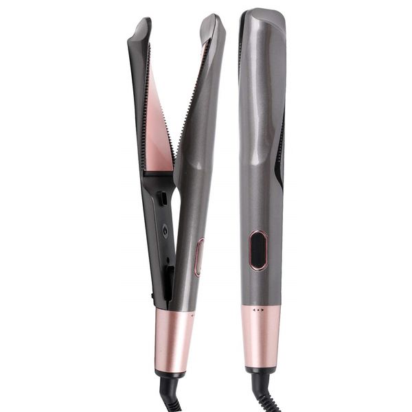 professional hair straightener curling iron 2in1 tourmaline ceramic twisted flat iron all hair types lcd digital display curler, Silver
professional hair straightener curling iron 2in1 tourmaline ceramic twisted flat iron all hair types lcd digital display curler, Silver