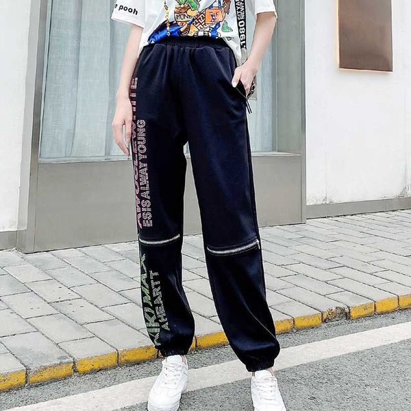 letter print trousers spring loose pants women 2020 new bead sweatpants oversized hip hop streetwear zipper leisure pants women, Black;white
letter print trousers spring loose pants women 2020 new bead sweatpants oversized hip hop streetwear zipper leisure pants women, Black;white