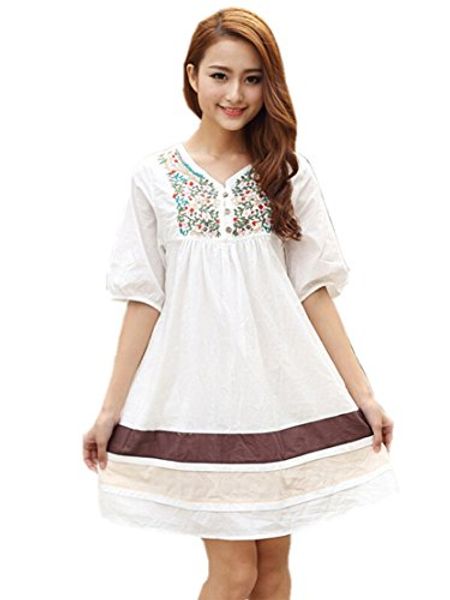 kafeimali women's dressy blouse cotton dress mexican embroidered peasant, Black;gray
kafeimali women's dressy blouse cotton dress mexican embroidered peasant, Black;gray