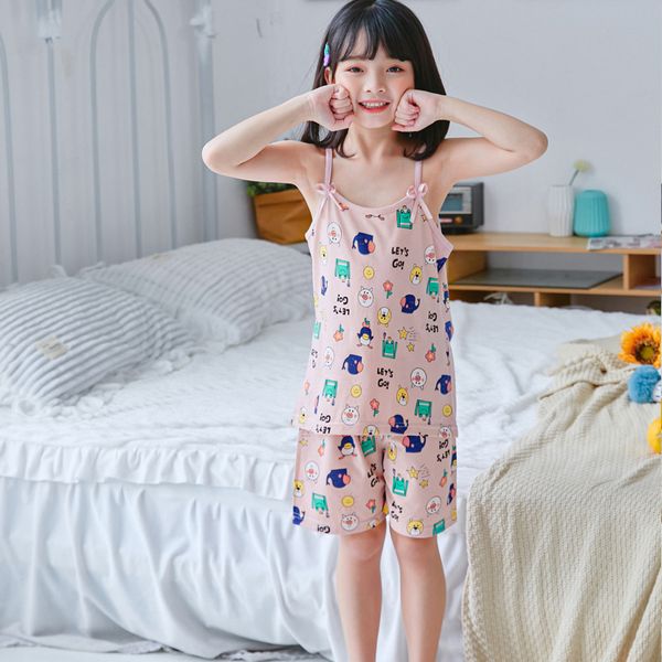 new arrival summer children pajamas set sling shorts suit sweet girls sleepwear suit casual kids pyjamas set baby lounge, Blue;red
new arrival summer children pajamas set sling shorts suit sweet girls sleepwear suit casual kids pyjamas set baby lounge, Blue;red
