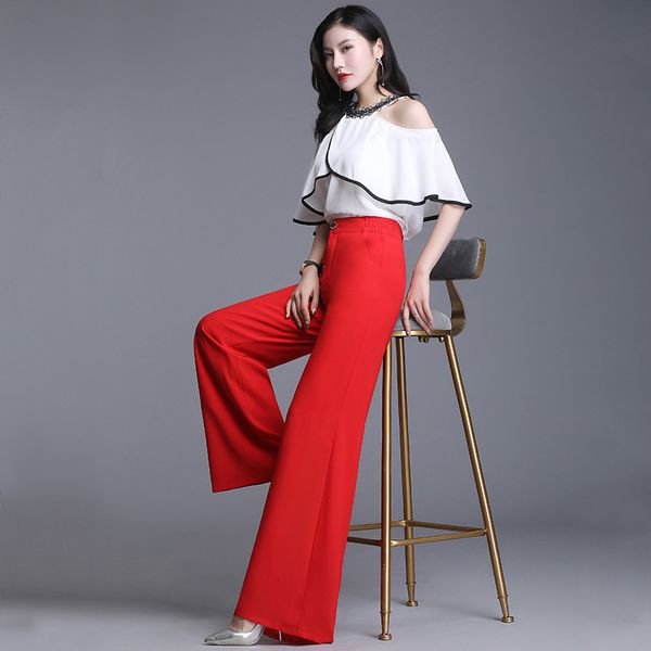 plus size loose black pants chiffon wide-leg pants women summer straight trousers high waist women cargo, Black;white
plus size loose black pants chiffon wide-leg pants women summer straight trousers high waist women cargo, Black;white