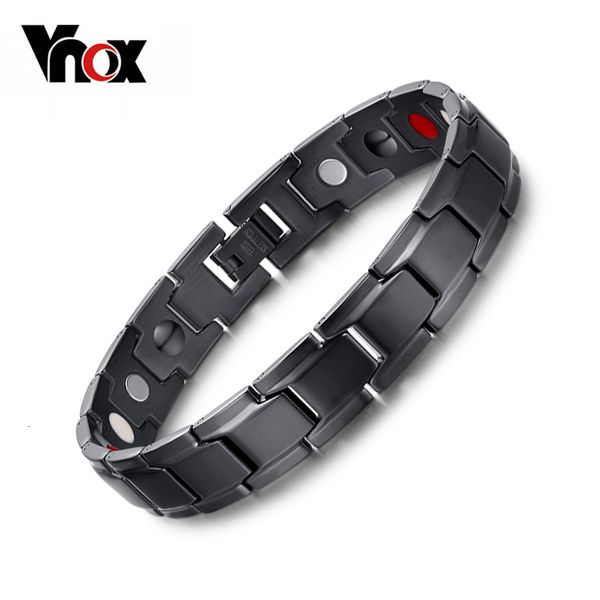 vnox health magnetic bracelet men jewelry black stainless steel chain adjustable box, Golden;silver
vnox health magnetic bracelet men jewelry black stainless steel chain adjustable box, Golden;silver