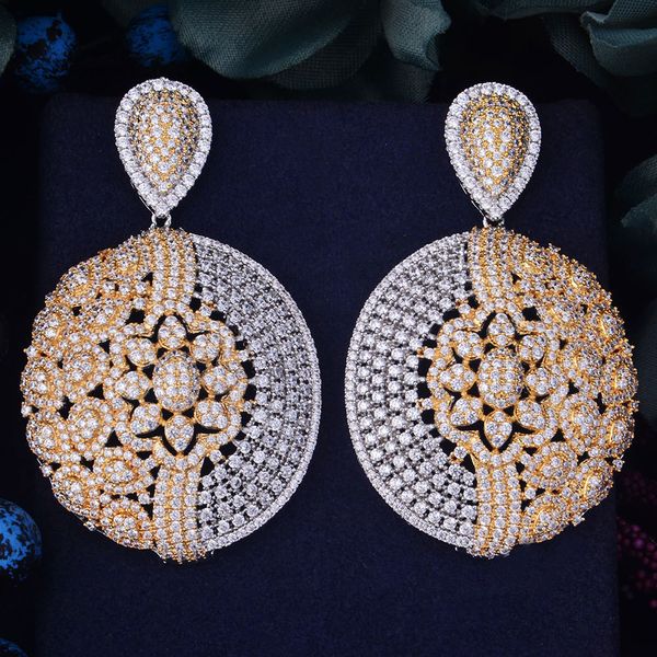 godki 63mm flower luxury full micro cubic zirconia paved naija wedding party earring fashion jewelry for women, Silver
godki 63mm flower luxury full micro cubic zirconia paved naija wedding party earring fashion jewelry for women, Silver