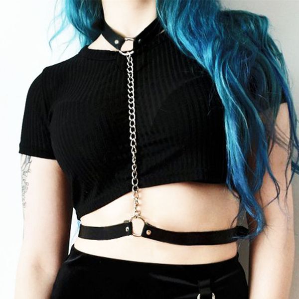 diezi punk harness belt bondage cage gothic long chain body leather necklace women vintage new fashion cosplay torques jewelry, Silver
diezi punk harness belt bondage cage gothic long chain body leather necklace women vintage new fashion cosplay torques jewelry, Silver
