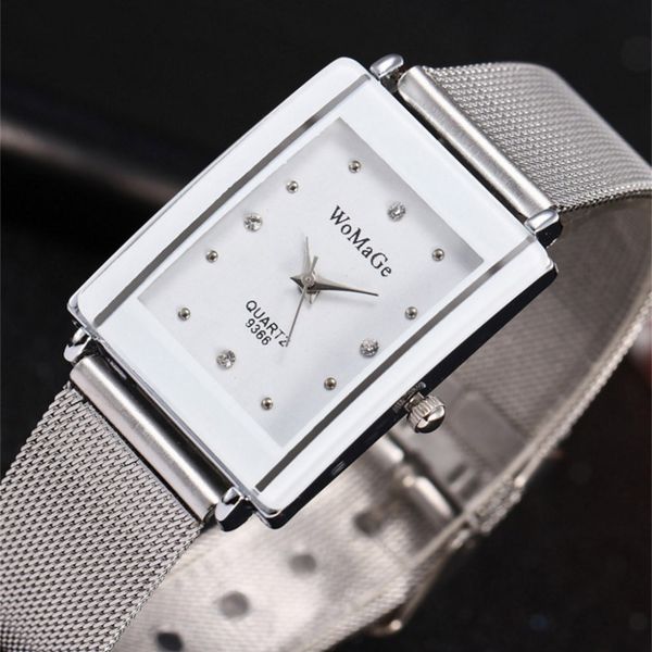 new luxury watch women fashion square dial stainless steel mesh belt dress ladies quartz wristwatch clock gift xb40, Slivery;brown
new luxury watch women fashion square dial stainless steel mesh belt dress ladies quartz wristwatch clock gift xb40, Slivery;brown