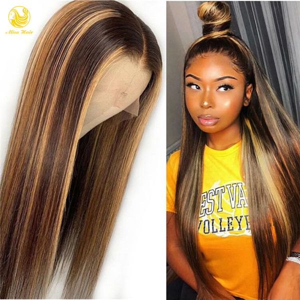 alisa hair balayage human hair 13x4 lace front wigs ombre brown blonde colored highlights virgin wigs for black women, Black;brown
alisa hair balayage human hair 13x4 lace front wigs ombre brown blonde colored highlights virgin wigs for black women, Black;brown