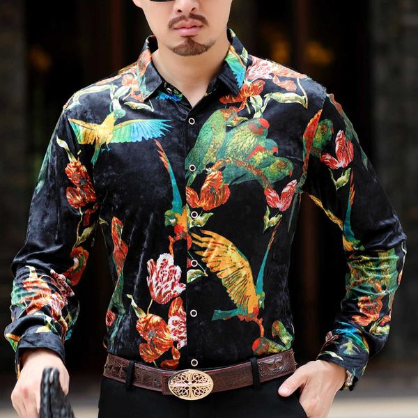 flower print velvet shirt men camicia uomo long sleeve mens shirts casual business chemise homme camisa social masculina, White;black
flower print velvet shirt men camicia uomo long sleeve mens shirts casual business chemise homme camisa social masculina, White;black