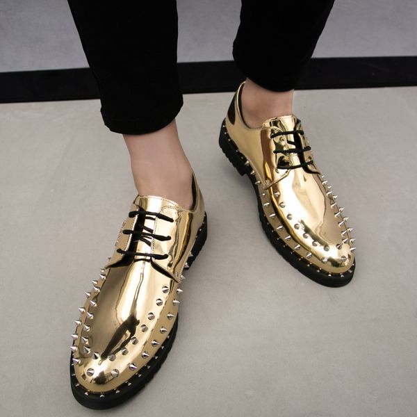 europe bling patent leather shoes rivet fashion mens loafer dress shoes men casual business office wedding zapatos hombre, Black
europe bling patent leather shoes rivet fashion mens loafer dress shoes men casual business office wedding zapatos hombre, Black