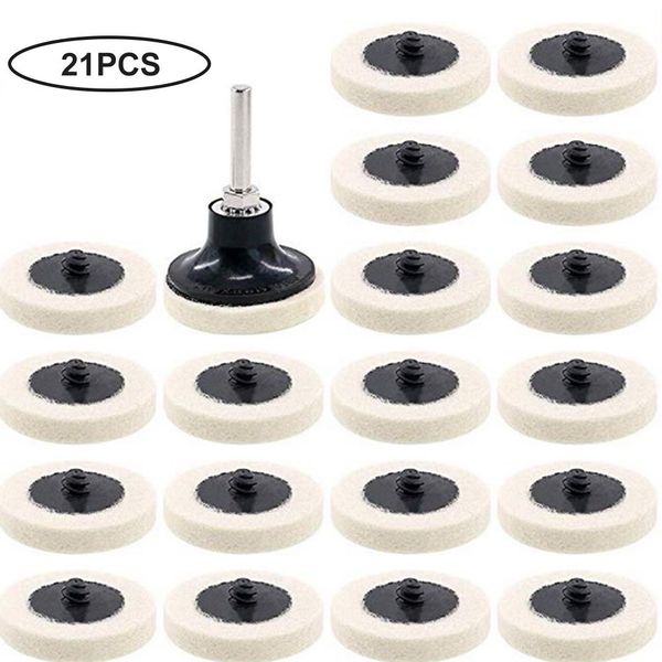 21pcs compressed wool fabric disc polishing pad buffing pads wheels with disc holder for polishing buffing projects tools set
21pcs compressed wool fabric disc polishing pad buffing pads wheels with disc holder for polishing buffing projects tools set